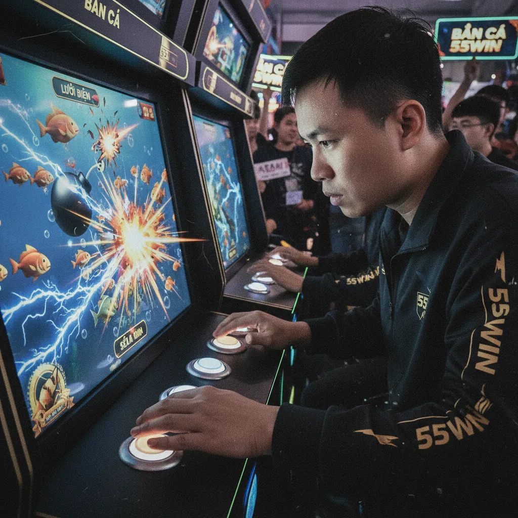 Sét đánh trong game bắn cá 55win